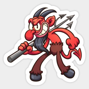 Vintage cartoon devil Sticker